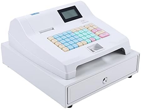 Electronic Cash Register Pos System Multifunction Cash Register 48 Keys Supermarket Bar Restaurant Retail Shop Point of Sale Digital LED Display w/Drawer New