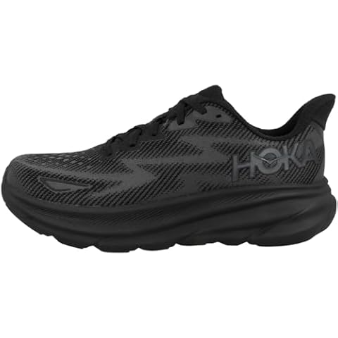 Hoka Men's Clifton 9 Sneaker, Black/Black, 11.5 Cover