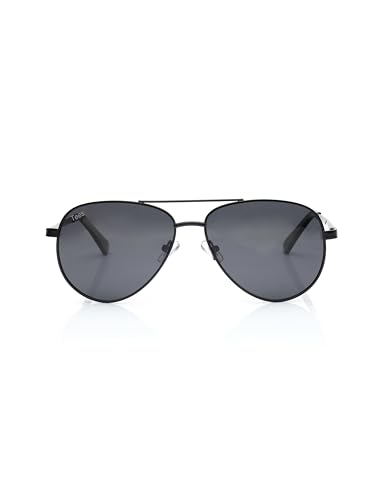 Image of Fastrack Tees Black Pilot Polarized Unisex Sunglasses