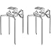 onlyfire 6102 Stainless Steel Grill Rotisserie Forks(1-Pair)-Fits for Weber 3/8" and 5/16" Square Spit Rods