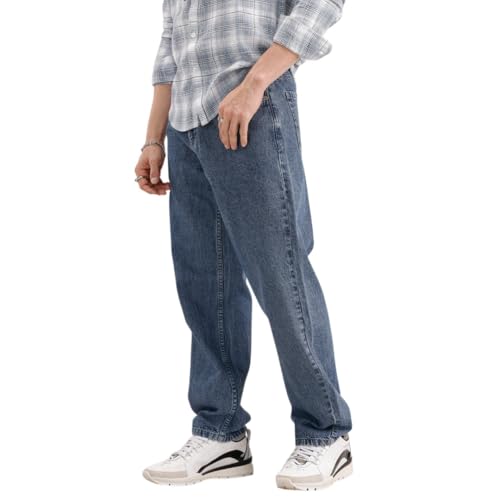 Image of WROGN Men's Cotton Jeans | Mid Rise | Loose Fit