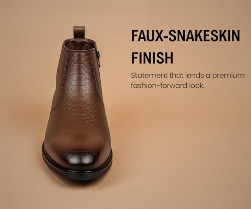Image of Kraasa Flint Chelsea Boots for Man | Vegan Leather Slip-On Ankle Boots