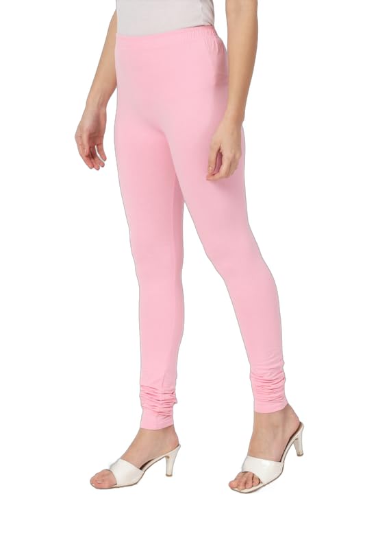 Churidar Super Stretchable Solid Cotton Leggings for Women-image-3