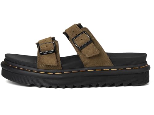 Dr. Martens Unisex Myles Slide Sandal, Olive, 14 US Men4