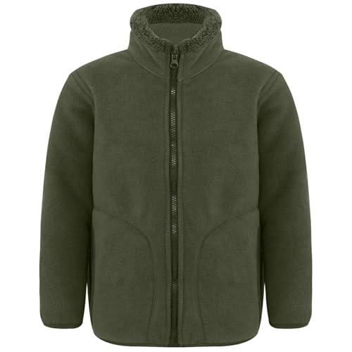 Veste polaire coupe-vent et chaude à col montant pour enfant