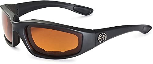 Choppers Padded Sport Sunglasses - Black, Mirrored Lens, Wayfarer Style, Full Frame, Adult Men's Sunglasses2