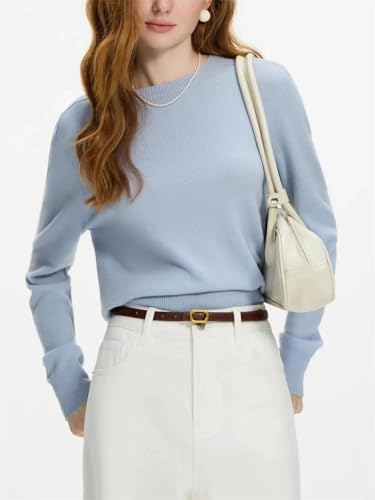 Women’s Seamless Wool Sweater – 100 Percent Wool One-Piece Knit Shirt, Crew Neck Pullover, Soft Versatile Top2