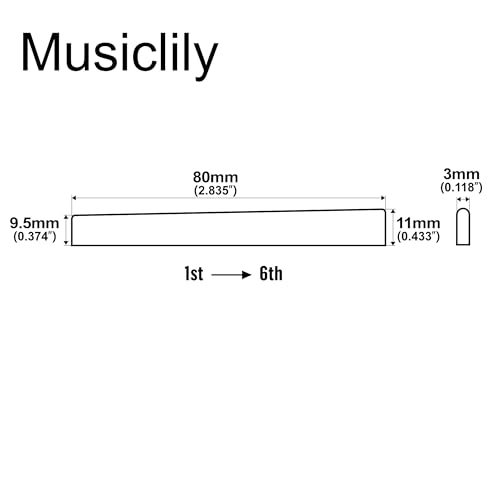 Capotasto Basso In Osso | 38mm | Per Basso Elettrico 4 Corde | Spaziatura 28.5mm | 2 Pezzi - Foto 10