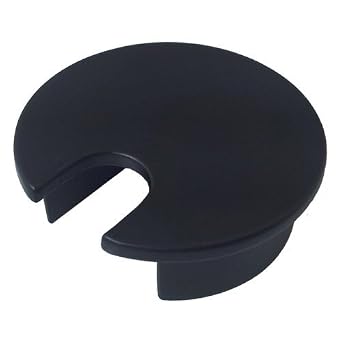 Electriduct 1.57 Metal Desk Grommet 40mm Cable Hole Cover Wire Cord Organizer | Black Epoxy