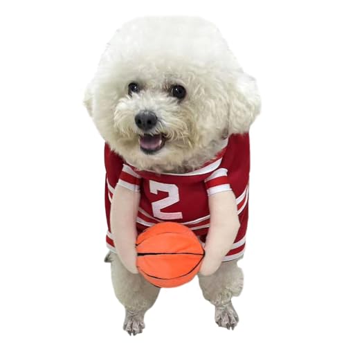 Hunde-Basketballspieler-Kostüm, Basketballkostüm, Hunde-Halloween-Kostüm, lustige Haustier-Kostüme, lustige Hunde-Sportkleidung, lustige Hundekostüme