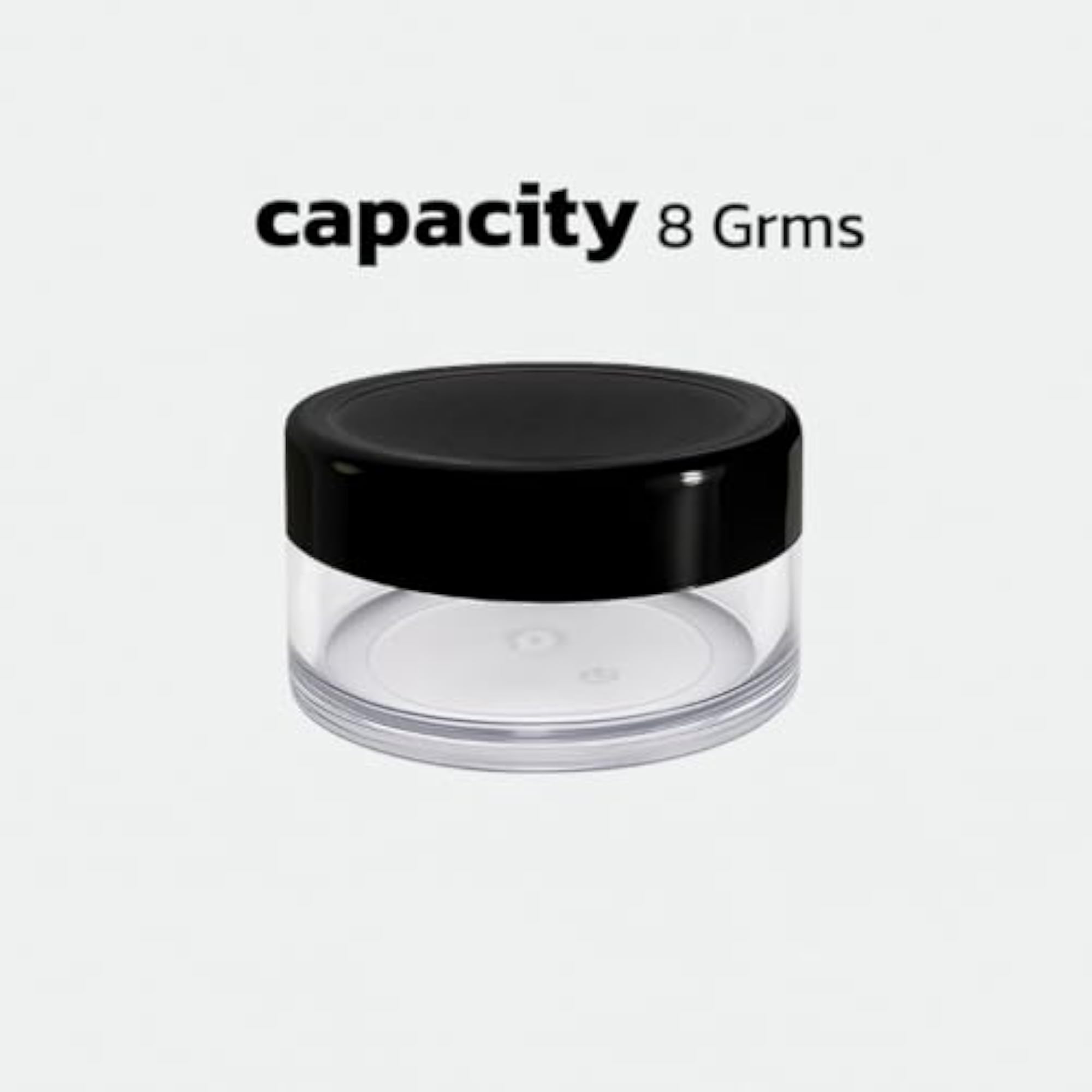 Empty Lipbalm Jars with Black Screw Cap, 10 Pack