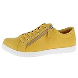 Andrea Conti Damen Sneaker, Zapatillas Mujer, Amarillo Curry, 35 EU