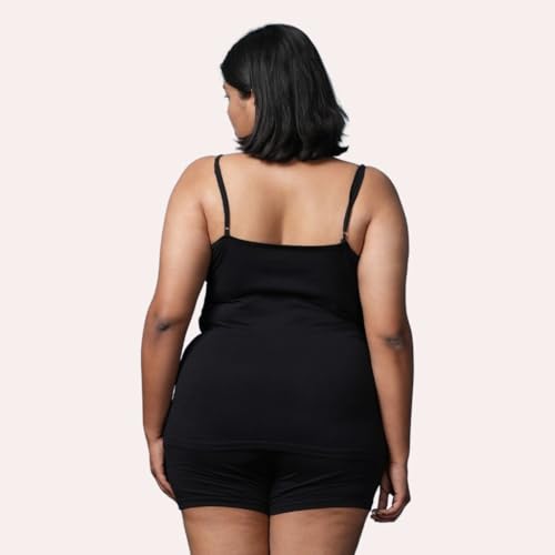 Image of Adira | Plus Size Camisole for Women | Plus Size Camisole | Soft Adjustable Shoulder Elastic | Layering Under Sheer Tops, Shirts & T-Shirts | Offers Full Coverage | Pack of 1