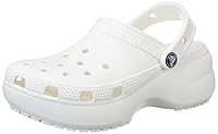 Crocs Women's Classic Platform Clog, White, US W9
