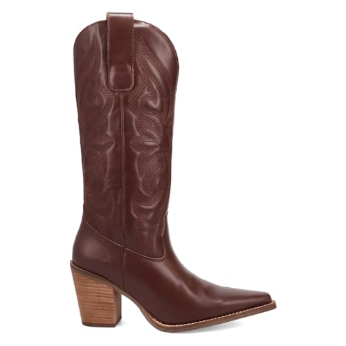 Dingo Women's Hensley Embroidered Snip Toe Pull on Western Boot - Main Image