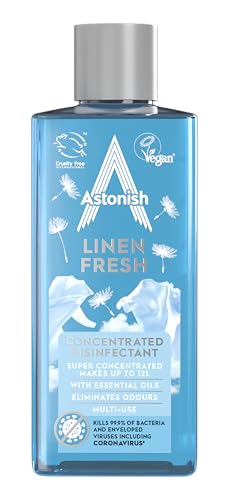 Astonish 3 in 1 Multi-Purpose Super Concentrated Disinfectant with Long Lasting Fragrance Linen Fresh 300ml