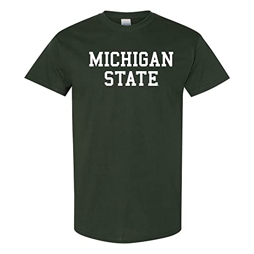 AS01 - Michigan State Spartans Basic Block T Shirt - Medium - Forest
