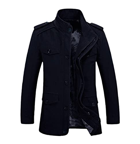 Veste automne décontractée surdimensionnée en coton délavé noir authentique