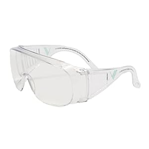 VOCK SAFETY Schutzbrille safe-Glass P1S1 I splitterfreie Brille mit Anti Fog Beschichtung I leichte Arbeitsschutzbrille I Schutzbrille für Brillenträger I Überbrille auch als Sportbrille nutzbar