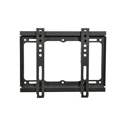 AV Link SF201 17" - 42" Fixed TV Wall bracket for LED, LCD, 3D, Plasma, Flat Screen TV - Super Strong 20Kg Weight Capacity,Black Cover