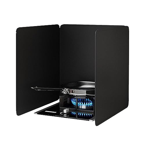 Protector contra salpicaduras de estufa de 4 lados, protector de salpicaduras de aceite para cocinar, aislamiento térmico y deflector antisalpicaduras, perfecto para estufas de gas y protección de