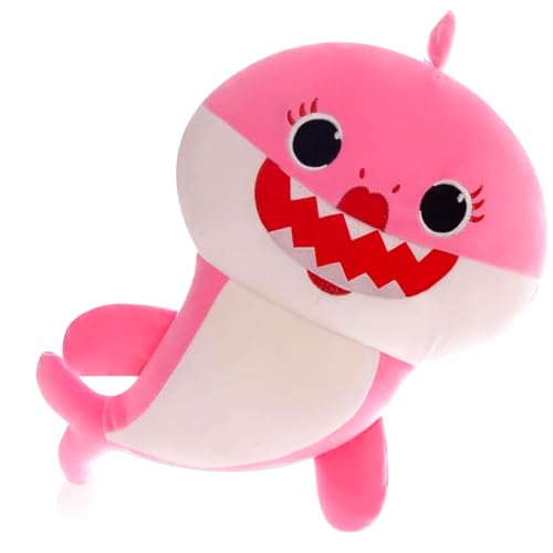 Shark Muñeco de Peluche, Muñeco de Dibujos Animados Muñecas Trapo Muñeca de Felpa Suave Muñeca de Vestir Juguetes de Peluche Plush Cojín Trasero Peluche Almohada Regalos para Niños y Niñas (30CM)