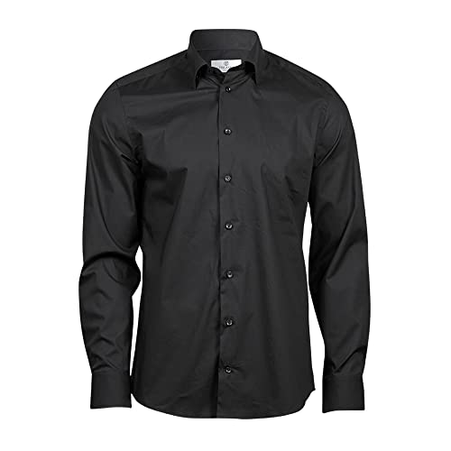 Tee Jays Mens Stretch Shirt (L) (Black)
