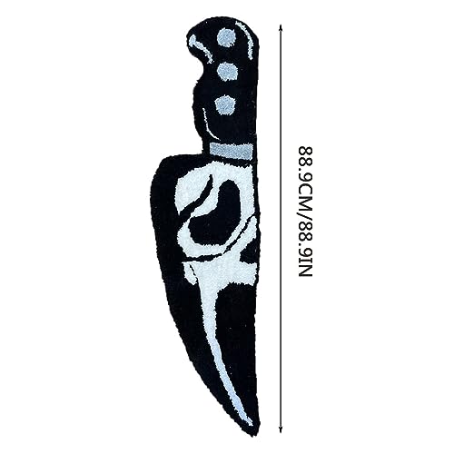 Tapete con diseño de cuchillo y calavera 22.99 cm miniatura 3