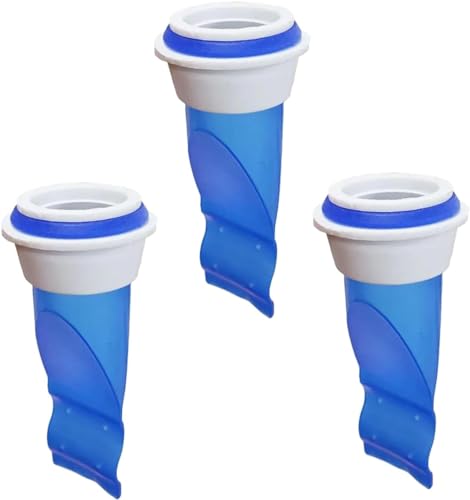 Image of Shower Floor Drain Backflow Preventer, One Way Valve Sewer Core, Bathroom Kitchen Laundry ( 5 x 5 x 11cm , Blue Pack of 3)
