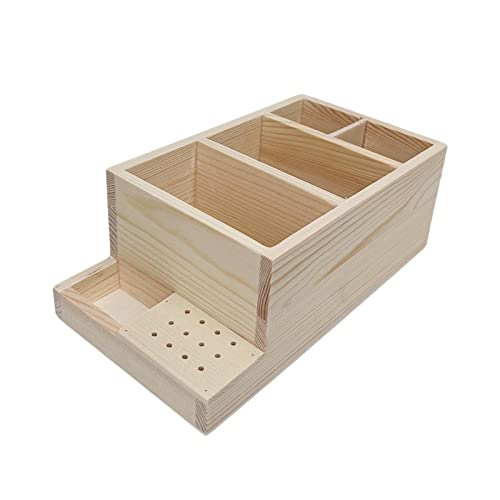 Caja de exhibición de madera para máquina y accesorios de uñas miniatura 1