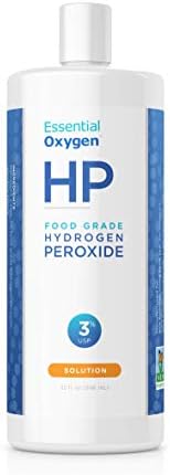 Essential Oxygen Food Grade Hydrogen Peroxide 3%, Natural Cleaner, Refill, 32 Fl Oz