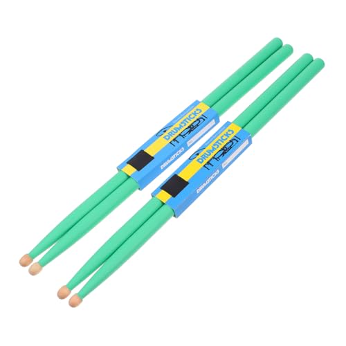 2 pares de baquetas de maple verde para percusión