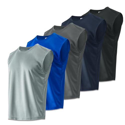 LeeHanTon Men's Tank Top Quick Drying Gym Outdoor Running Basketball Swimming Beach Leisure Sleeveless Muscle Shirt