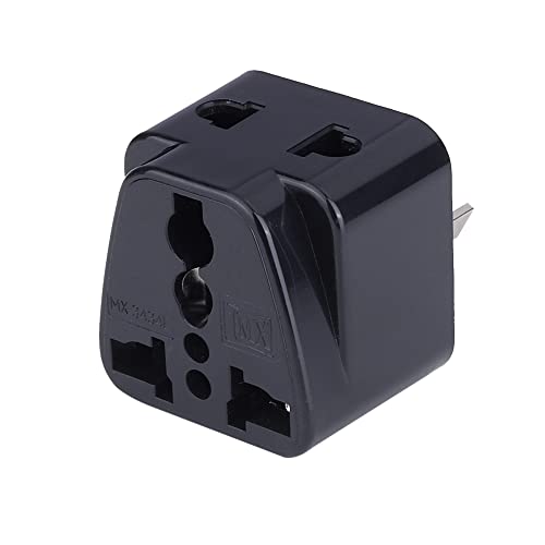 Image of MX Universal Travel Adapter (Type I) India to Australia 2 in 1 Conversion Plug for Home and Official use -Black