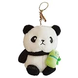 Genérico Llavero Panda - Algodón, Llavero Animal, Diseño Suave y Duradero | Ligero y bonito, colgante para bolso para llevar a diario, llaves de coche, mochilas, bolsos, cinturones, regalos.