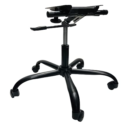 Image of GOYALSON Chair Premium Metal Black Iron Chair Base Replacement 26 inch Heavy Duty compaitable for Every Chair (with Black Wheel,Power Hydraulic and Tochen Bar Plate, Small)