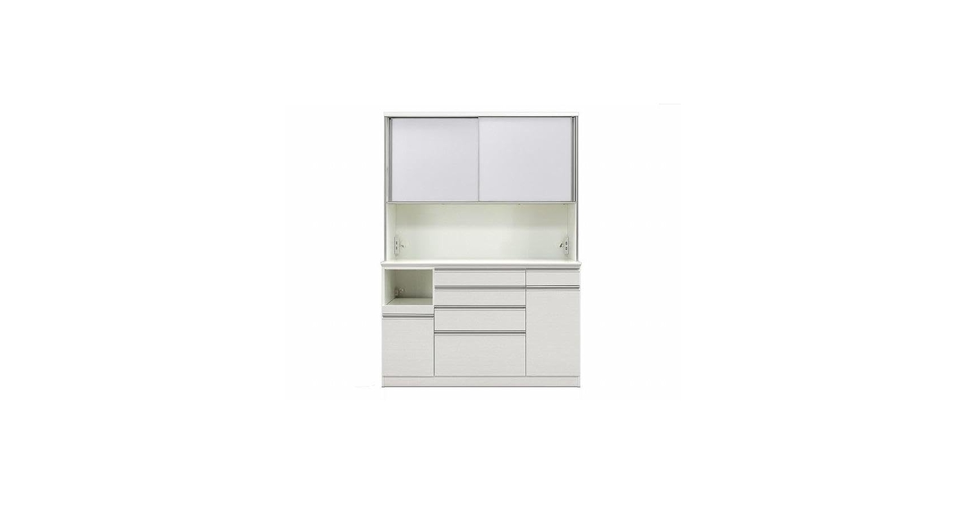 キッチンボード　カップボード Amazon｜シュシュH キッチンボード ハイタイプ 幅150cm カップ