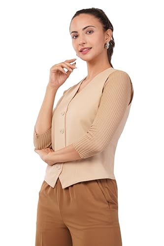 Image of SaintX Women's Waist Coat | Sleeveless | Stylish Executive Wear | Formal Blazer Waistcoat | Office wear