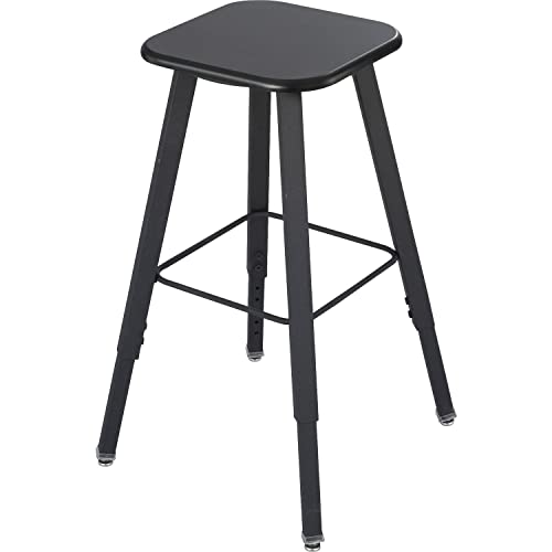 Image of Safco Products 1205BL Alphabetter Stool for Alphabetter Stand-Up Desk (Sold Separately), Black Frame, Black Seat Classroom and Home School Desk