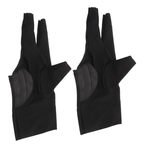 NULYLU 2pcs Half Finger Gloves for Men Left Hand Billiards Gloves Breathable Neoprene
