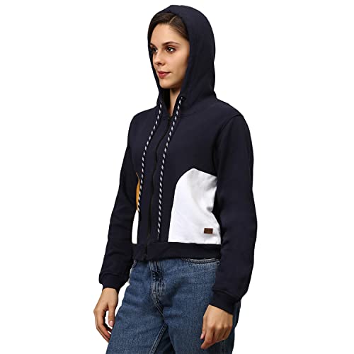 Image of Campus Sutra Cotton Women Hooded Sweatshirt