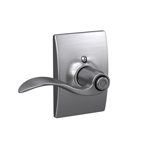 Image of SCHLAGE F40ACC626CEN Century Collection with Accent Privacy Lever, Satin Chrome