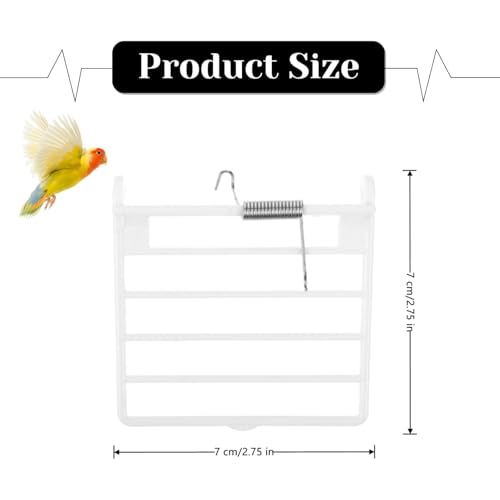 4 Pcs Bird Cage Door Accessories with Spring Wires, Pet Cage Door Parts for Birds, Small Animal(White)