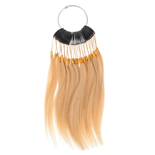 Mèches de cheveux véritables blond doré VILLCASE pour test de coloration en salon de coiffure