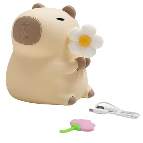 Lámpara de noche Capybara de silicona multicolor miniatura 1