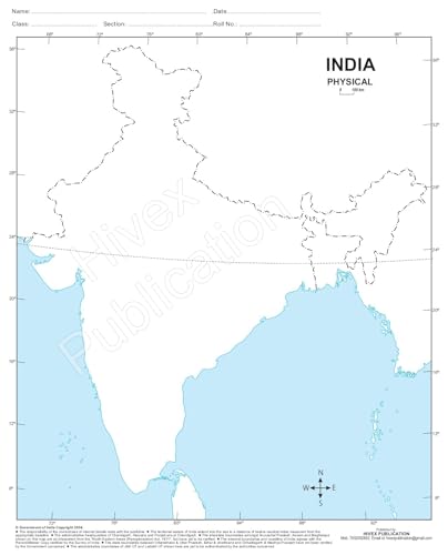Outline Practice map of India and World (Both Political and Physical map) | A-4 BIG SIZE | Set Of 100 Maps | Printed on High Grade Paper