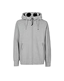 C.P. COMPANY Diagonal Raised Fleece Goggle Hoodie (XXL, Grey Melange)