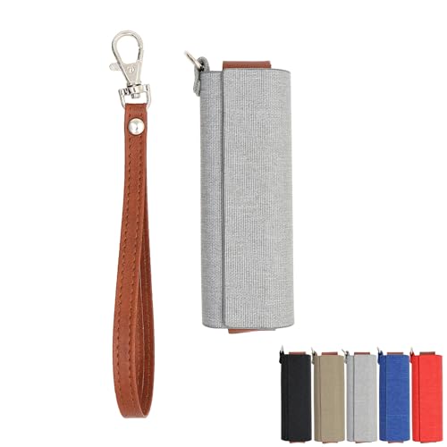 For Ploom AURA 対応 超薄型保護ケース 防塵/衝撃防止 ストラップ付属 電子タバコ専用カバープルーム オーラ ケース for Ploom AURA 専用ケース 加熱式たばこ ケース プルーム対応 (灰)