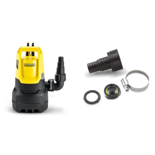 Kärcher Schmutzwasser-Tauchpumpe SP 11.000 Dirt & 6.997-359.0 Anschluss (geeignet fuer Saugschlauch 3/4 Zoll+ 1 Zoll)