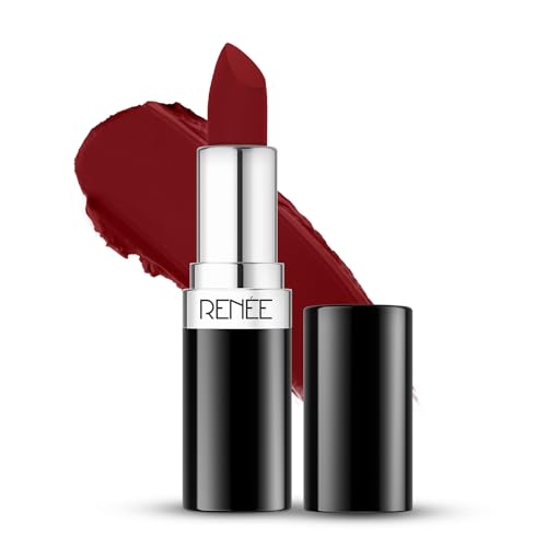 Image of RENEE Stunner Matte Lipstick - Red Hawt 4gm - Intense Color Pay Off, Full Coverage Long Lasting Weightless Velvety Formula With One Swipe Application - Enriched With Vitamin E & Hyaluronic Acid